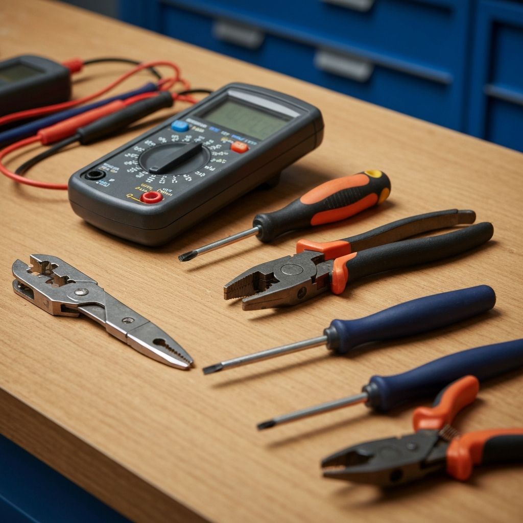Professional electrician tools and equipment